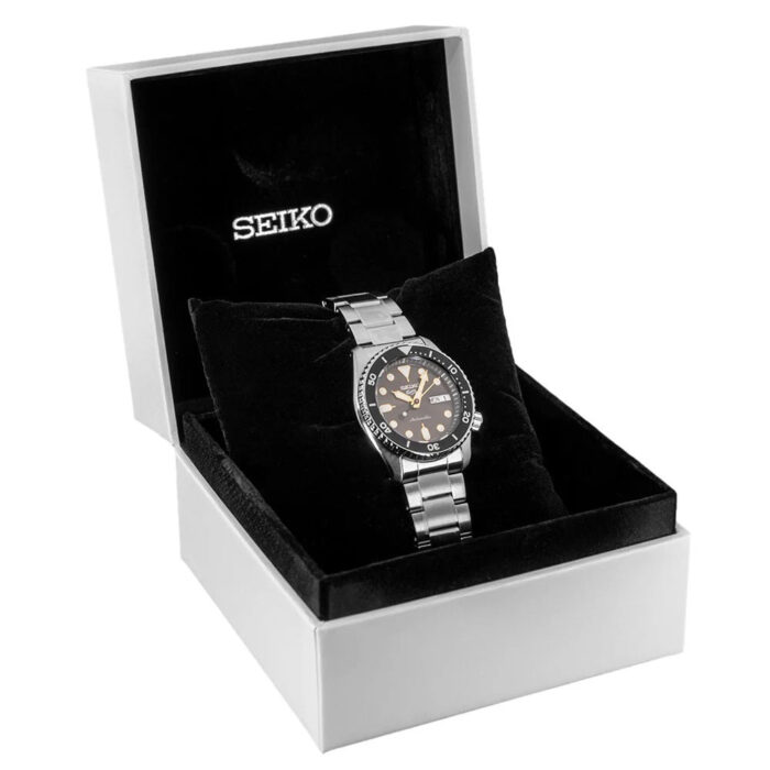 Seiko 5 Sports SKX Street Stonewash Black Dial Silver Steel Strap Watch for Men - SRPL79K1 - Image 7